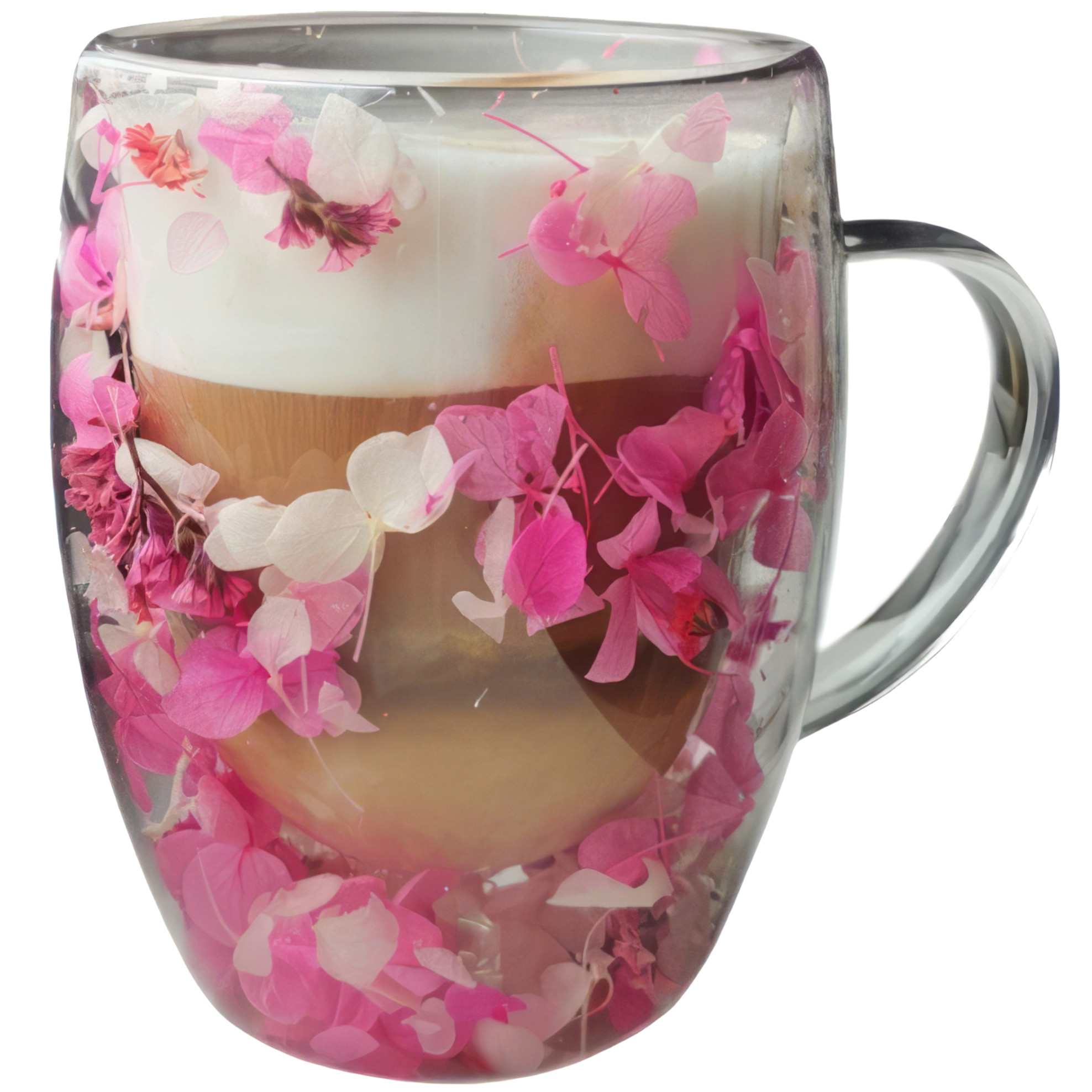szklanki 1 OG2 SZT Szklanka do Herbaty Kawy Termiczna z Kwiatami w Środku 300ml - obrazek 1